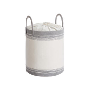 SONGMICS laundry basket 60 L with lid and handle 41 x 41 x 46 cm dove gray