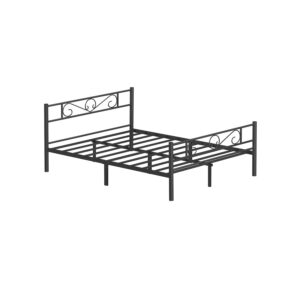 VASAGLE Single metal bed frame, black