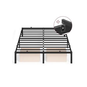 VASAGLE Metal Double Bed Frame 160 x 200 cm Modern Ink Black