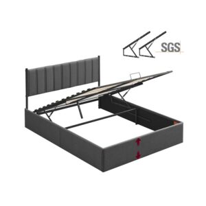 VASAGLE sängynrunko taitettavalla sälepohjalla ja säilytystilalla sängyn alla