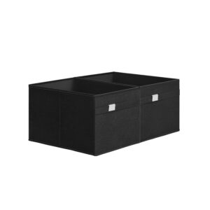 SONGMICS förvaringsbox 4-pack med handtag, bläck svart