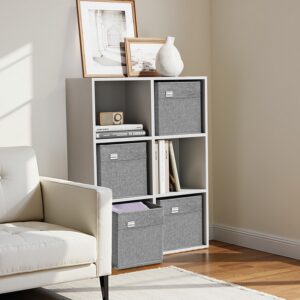 SONGMICS förvaringsbox 4-pack 26 x 26 x 28 cm duvgrå