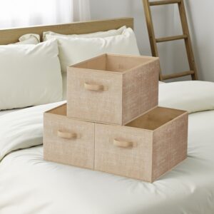 SONGMICS förvaringsbox 3-pack 40 x 30 x 24 cm sandbeige