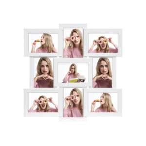 SONGMICS billedrammekollage til 9 fotos Hvid