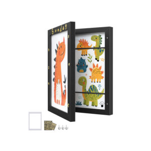 SONGMICS billedramme med sporl?se v?gkroge 34,5 x 25,5 cm askesort