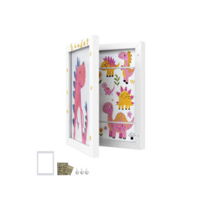 SONGMICS billedramme, 2 stk. med sporl?se v?gkroge, 34,5 x 25,5 cm, mat hvid