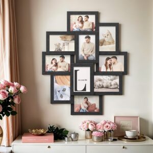 SONGMICS billedrammecollage 10 fotos sort