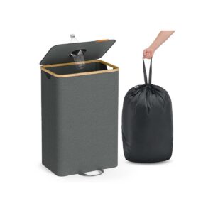 SONGMICS Deposit Bottle Collection Container 95 L Slate Gray-Natural Beige