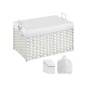 SONGMICS Laundry Basket 75 L White