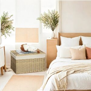 SONGMICS förvaringslåda av polyrotting natur