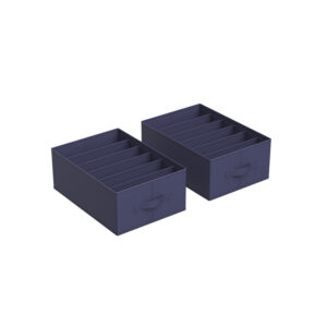 SONGMICS garderobe-organizer 6 rum 2-pak antracitbl?