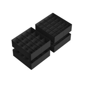 SONGMICS alusvaateorganisaattori, 4 kpl:n sarja, 80 lokeroa, musta