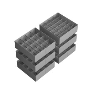 SONGMICS alusvaateorganisaattori, 4 kpl, 80 lokeroa, harmaansininen