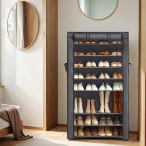 SONGMICS 10-tier shoe rack, shoe cabinet, shoe storage
