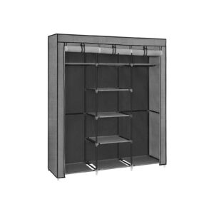 SONGMICS Large fabric wardrobe with 2 clothes rails