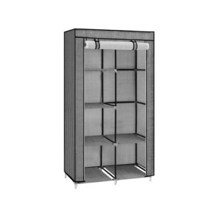 SONGMICS Garderobeskab 6 hylder 1 t?jstang Vliesstof