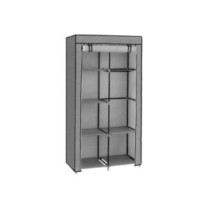 SONGMICS kangaskaappi metalliputket harmaa