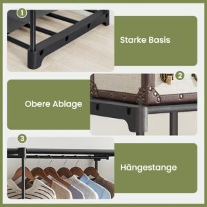 SONGMICS ?ben garderobe med 4 h?ngende rum