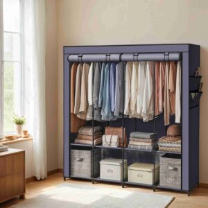 SONGMICS kangaskaappi, vaatekaappi, 45 x 170 x 167 cm