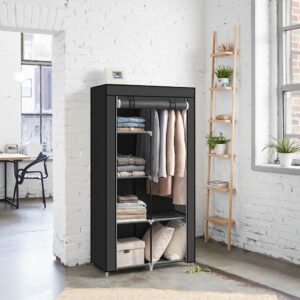 SONGMICS kl?deskab, 1 t?jstang, 6 niveauer