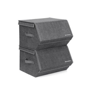 SONGMICS 2-pak stofkasser med l?g