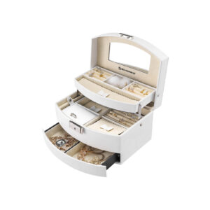 SONGMICS Raffineret smykkeskrin Hvid