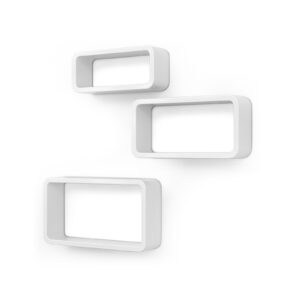 SONGMICS rektangul?re v?ghylder, 3-delt s?t, hvid