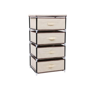 SONGMICS hylly 4 kangaspussilla, beige