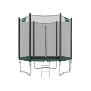 SONGMICS trampolin ? 183 cm med net til haven, m?rkegr?n