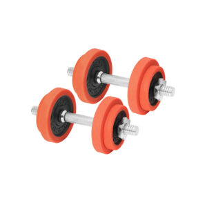 SONGMICS Cast Iron Dumbbell Set, Orange