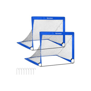 SONGMICS fodboldm?l til b?rn, 2 stk. pop-up, bl?