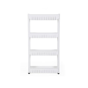 SONGMICS Kapea rullallinen hyllykkö, 4 lokeroa