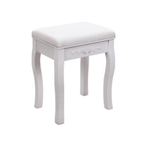 SONGMICS dressing table stool with rose pattern
