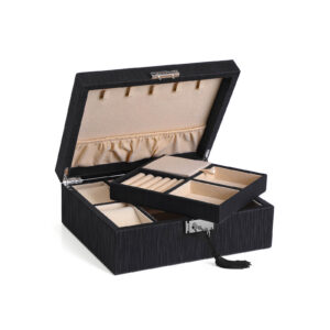 SONGMICS L?sbar smykkeskrin sort