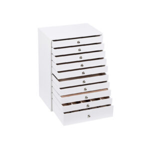 SONGMICS korulaatikko 10 laatikkoa, valkoinen