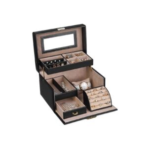 SONGMICS korukotelo, keinonahka, musta