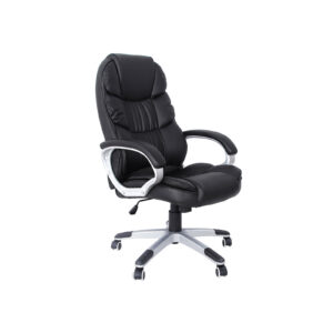 SONGMICS Desk Chair Faux Leather Black