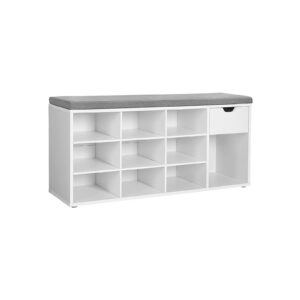 VASAGLE Shoe bench with open compartments
