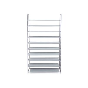 SONGMICS kenkäteline 10 kangashyllyä, harmaa