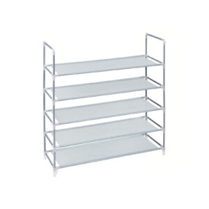 SONGMICS kenkähylly 5 kangashyllyä Harmaa