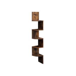 VASAGLE Floating Corner Shelf Wood Look