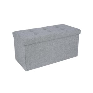 SONGMICS istuinkirstu 76 cm vaaleanharmaa melange