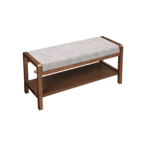 VASAGLE Upholstered Shoe Bench Dark Brown
