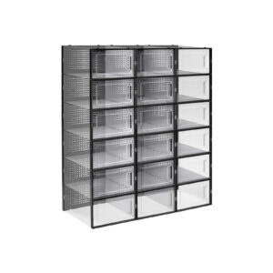 SONGMICS Pinottavat kenkälaatikot, 18 kpl:n sarja