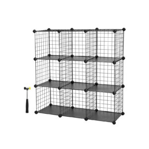 SONGMICS 9-osainen hyllykkö, musta