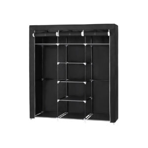 SONGMICS kangaskaappi 175 x 150 cm musta