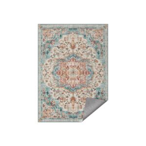 SONGMICS HOME Vintage-matto 160 x 230 cm, pehmeä, akvamariinisininen