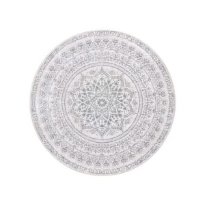 SONGMICS HOME pyöreä matto 160 cm d boho-tyyli, harmaansininen