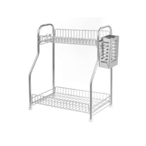 SONGMICS 2-tier spice rack, silver