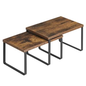 SONGMICS krydderihylder, 4-delt s?t, vintagebrun-sort